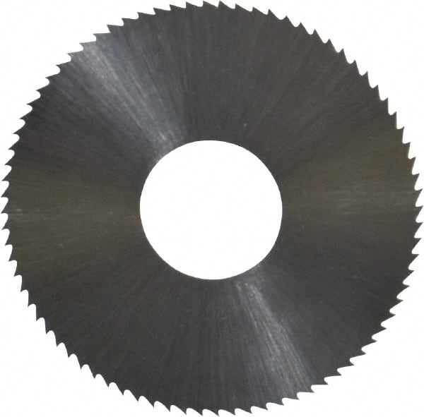 Controx - 1-1/2" Diam x 0.0156" Blade Thickness x 1/2" Arbor Hole Diam, 80 Tooth Slitting and Slotting Saw - Arbor Connection, Right Hand, Uncoated, High Speed Steel, Concave Ground - Exact Tooling