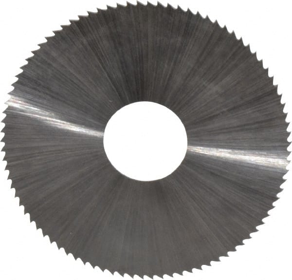 Controx - 1-3/4" Diam x 0.02" Blade Thickness x 1/2" Arbor Hole Diam, 90 Tooth Slitting and Slotting Saw - Arbor Connection, Right Hand, Uncoated, High Speed Steel, Concave Ground - Exact Tooling