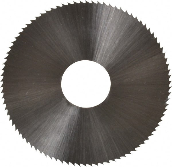 Controx - 1-3/4" Diam x 0.025" Blade Thickness x 1/2" Arbor Hole Diam, 90 Tooth Slitting & Slotting Saw - Arbor Connection, Right Hand, Uncoated, M2 High Speed Steel, Concave Ground - Exact Tooling