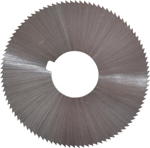 Controx - 1-3/4" Diam x 0.0938" Blade Thickness x 1/2" Arbor Hole Diam, 56 Tooth Slitting and Slotting Saw - Arbor Connection, Right Hand, Uncoated, Cobalt, Concave Ground, Contains Keyway - Exact Tooling