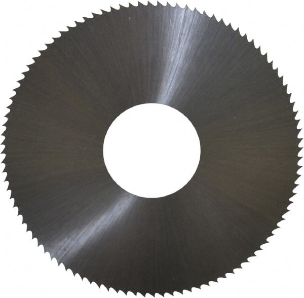 Controx - 2" Diam x 0.02" Blade Thickness x 5/8" Arbor Hole Diam, 100 Tooth Slitting and Slotting Saw - Arbor Connection, Right Hand, Uncoated, High Speed Steel, Concave Ground - Exact Tooling