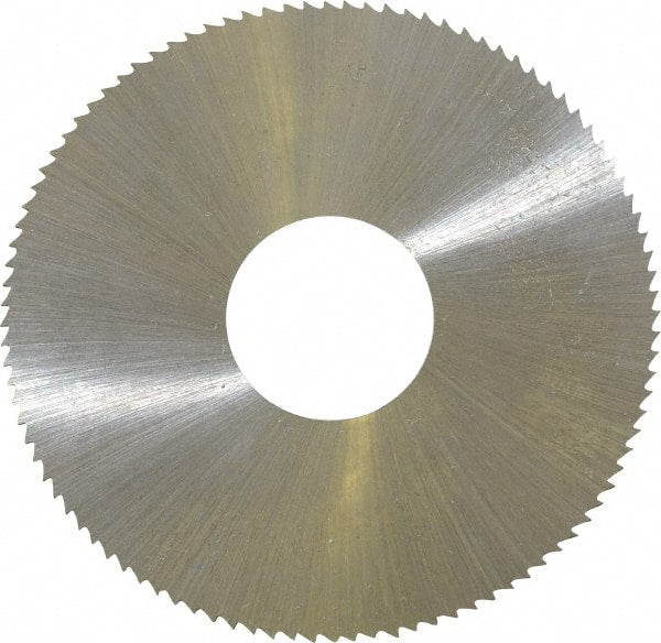 Controx - 2" Diam x 0.025" Blade Thickness x 5/8" Arbor Hole Diam, 100 Tooth Slitting & Slotting Saw - Arbor Connection, Right Hand, Uncoated, M2 High Speed Steel, Concave Ground - Exact Tooling
