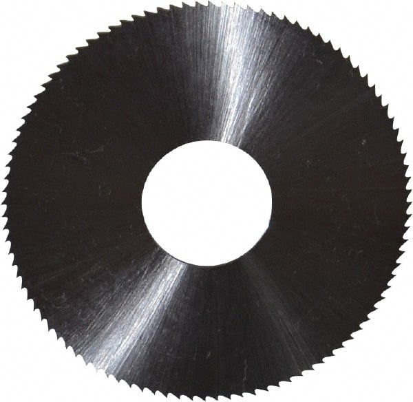 Controx - 2" Diam x 0.0313" Blade Thickness x 5/8" Arbor Hole Diam, 100 Tooth Slitting & Slotting Saw - Arbor Connection, Right Hand, Uncoated, M2 High Speed Steel, Concave Ground - Exact Tooling