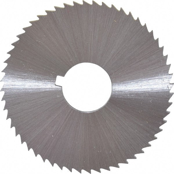 Controx - 2" Diam x 0.04" Blade Thickness x 5/8" Arbor Hole Diam, 100 Tooth Slitting and Slotting Saw - Arbor Connection, Right Hand, Uncoated, Cobalt, Concave Ground, Contains Keyway - Exact Tooling