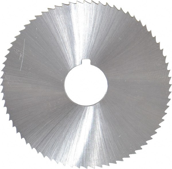 Controx - 2-1/2" Diam x 1/16" Blade Thickness x 5/8" Arbor Hole Diam, 72 Tooth Slitting and Slotting Saw - Arbor Connection, Right Hand, Uncoated, Cobalt, Concave Ground, Contains Keyway - Exact Tooling