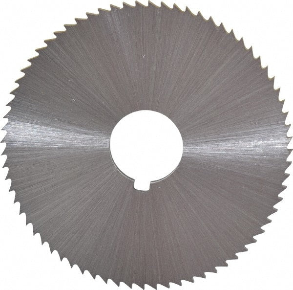 Controx - 2-1/2" Diam x 0.0938" Blade Thickness x 5/8" Arbor Hole Diam, 72 Tooth Slitting and Slotting Saw - Arbor Connection, Right Hand, Uncoated, Cobalt, Concave Ground, Contains Keyway - Exact Tooling