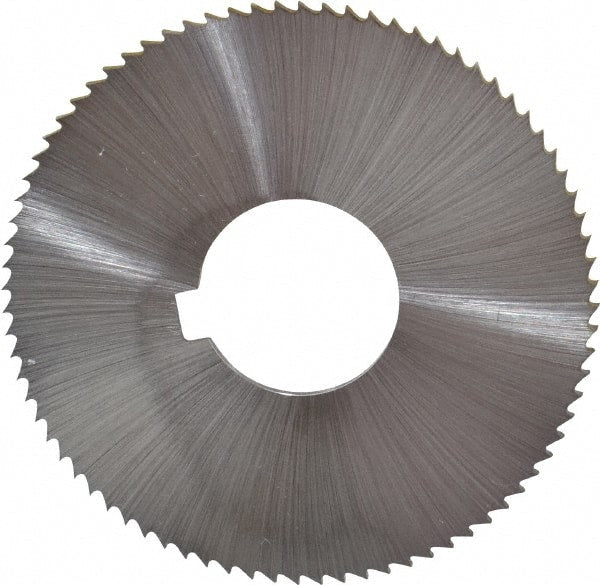 Controx - 3" Diam x 0.025" Blade Thickness x 1" Arbor Hole Diam, 128 Tooth Slitting & Slotting Saw - Arbor Connection, Right Hand, Uncoated, M2 High Speed Steel, Concave Ground - Exact Tooling