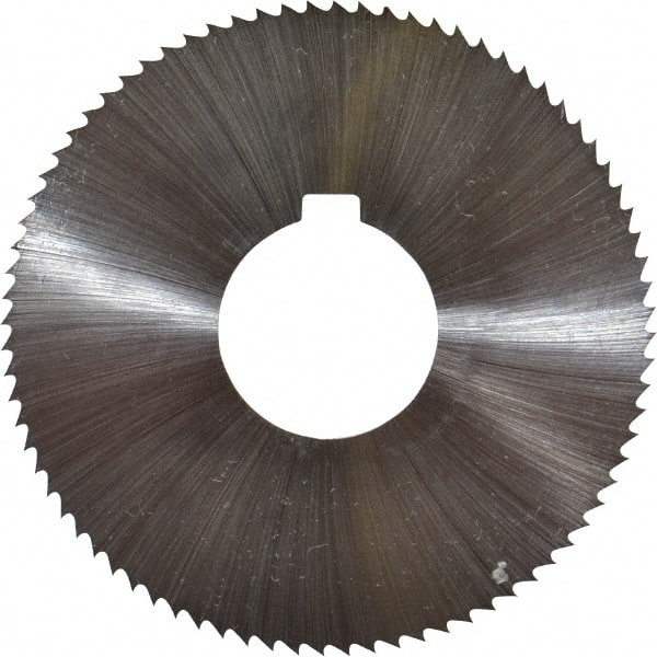 Controx - 3" Diam x 1/16" Blade Thickness x 1" Arbor Hole Diam, 80 Tooth Slitting and Slotting Saw - Arbor Connection, Right Hand, Uncoated, Cobalt, Concave Ground, Contains Keyway - Exact Tooling