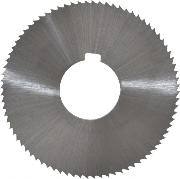 Controx - 3" Diam x 0.0781" Blade Thickness x 1" Arbor Hole Diam, 80 Tooth Slitting and Slotting Saw - Arbor Connection, Right Hand, Uncoated, Cobalt, Concave Ground, Contains Keyway - Exact Tooling