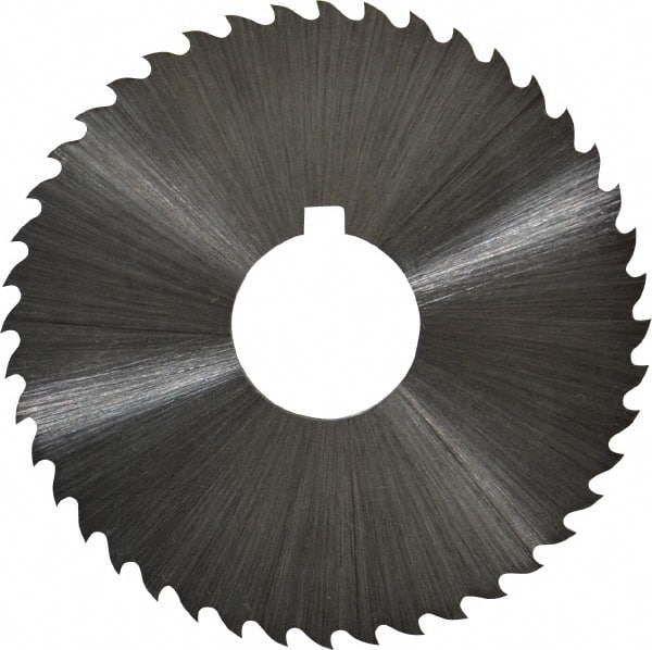 Controx - 1-3/4" Diam x 0.04" Blade Thickness x 1/2" Arbor Hole Diam, 44 Tooth Slitting and Slotting Saw - Arbor Connection, Right Hand, Uncoated, Cobalt, 15° Rake, Concave Ground, Contains Keyway - Exact Tooling