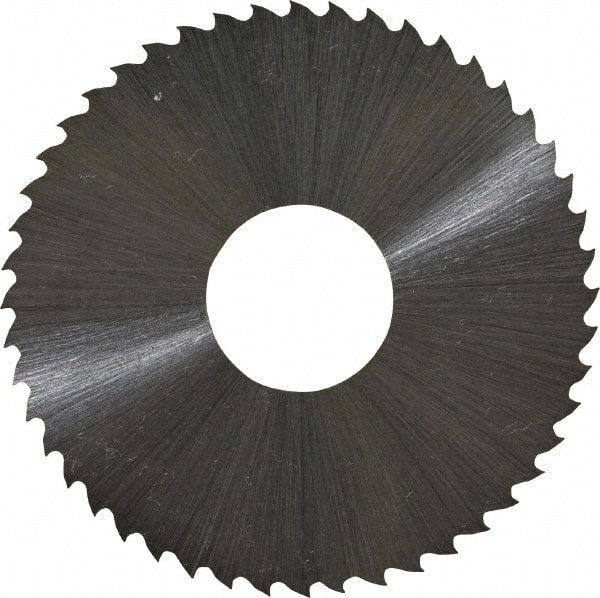 Controx - 2" Diam x 0.02" Blade Thickness x 5/8" Arbor Hole Diam, 48 Tooth Slitting and Slotting Saw - Arbor Connection, Right Hand, Uncoated, High Speed Steel, 15° Rake, Concave Ground - Exact Tooling