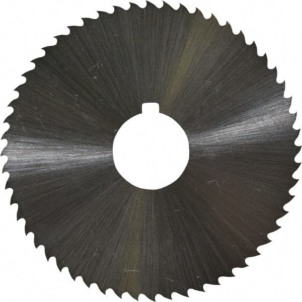 Controx - 2-1/2" Diam x 0.0469" Blade Thickness x 5/8" Arbor Hole Diam, 56 Tooth Slitting and Slotting Saw - Arbor Connection, Right Hand, Uncoated, Cobalt, 15° Rake, Concave Ground, Contains Keyway - Exact Tooling