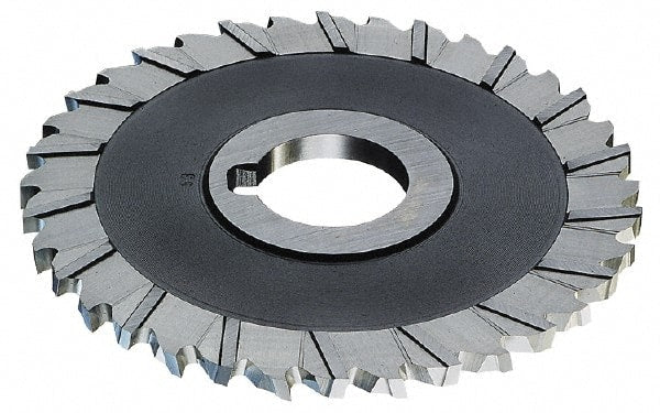 Controx - 4" Blade Diam x 1/4" Blade Thickness, 1" Hole, 36 Teeth, Cobalt Side Chip Saw - Staggered Tooth, Arbor Connection, Right Hand Cut, Uncoated, with Keyway - Exact Tooling