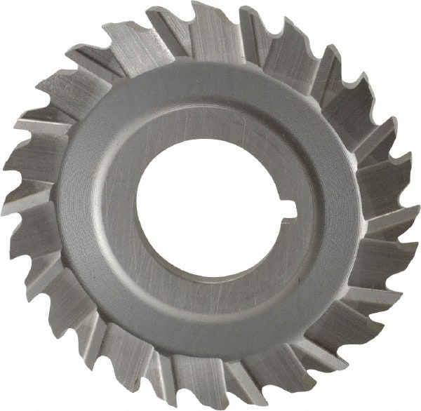 Controx - 2-1/2" Blade Diam x 1/8" Blade Thickness, 7/8" Hole, 28 Teeth, Cobalt Side Chip Saw - Staggered Tooth, Arbor Connection, Right Hand Cut, Uncoated, with Keyway - Exact Tooling