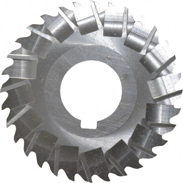 Controx - 3" Blade Diam x x 0.0781" Blade Thickness, 1" Hole, 32 Teeth, Cobalt Side Chip Saw - Staggered Tooth, Arbor Connection, Right Hand Cut, Uncoated, with Keyway - Exact Tooling