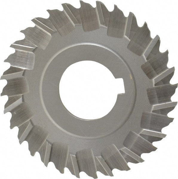 Controx - 3" Blade Diam x x 0.0938" Blade Thickness, 1" Hole, 32 Teeth, Cobalt Side Chip Saw - Staggered Tooth, Arbor Connection, Right Hand Cut, Uncoated, with Keyway - Exact Tooling