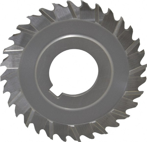 Controx - 3" Blade Diam x 1/8" Blade Thickness, 1" Hole, 32 Teeth, Cobalt Side Chip Saw - Staggered Tooth, Arbor Connection, Right Hand Cut, Uncoated, with Keyway - Exact Tooling