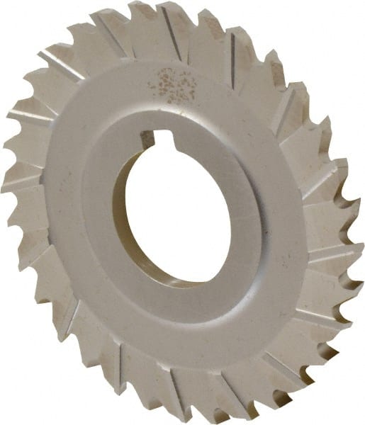 Controx - 3" Blade Diam x x 0.1563" Blade Thickness, 1" Hole, 32 Teeth, Cobalt Side Chip Saw - Staggered Tooth, Arbor Connection, Right Hand Cut, Uncoated, with Keyway - Exact Tooling