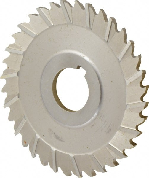 Controx - 4" Blade Diam x x 0.1563" Blade Thickness, 1" Hole, 36 Teeth, Cobalt Side Chip Saw - Staggered Tooth, Arbor Connection, Right Hand Cut, Uncoated, with Keyway - Exact Tooling