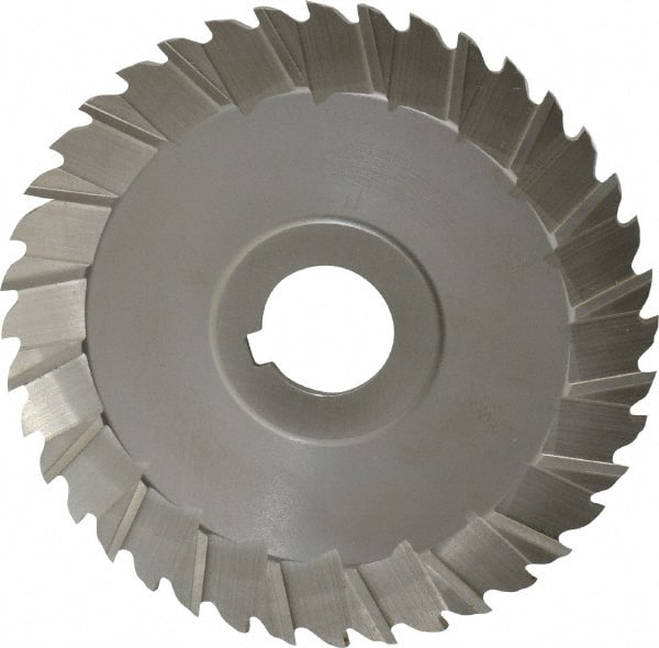 Controx - 5" Blade Diam x 1/8" Blade Thickness, 1" Hole, 40 Teeth, Cobalt Side Chip Saw - Staggered Tooth, Arbor Connection, Right Hand Cut, Uncoated, with Keyway - Exact Tooling