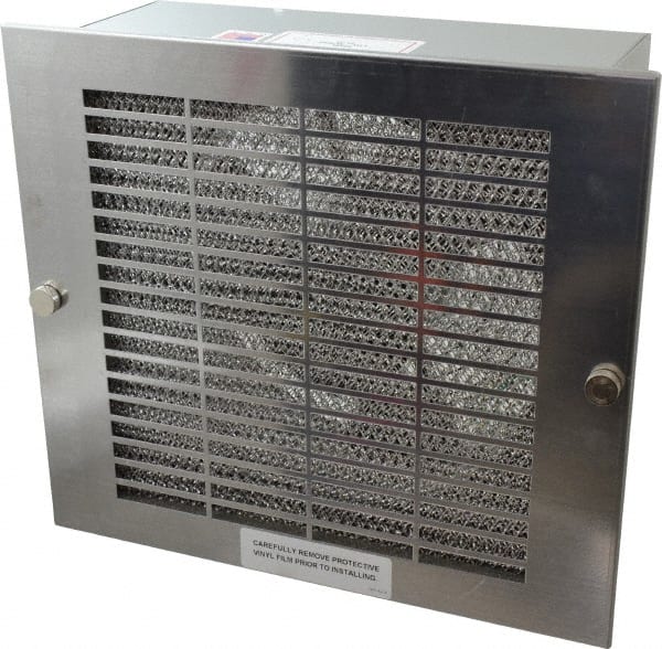 Cooper B-Line - 550 CFM, 1,600 RPM, Enclosure Cooling Fan Package - 13 Inch Wide x 4-9/16 Inch Deep x 11-5/8 Inch High, 60 W, 115 VAC, Stainless Steel Grill, Steel Enclosure - Exact Tooling