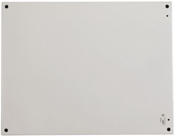 Cooper B-Line - 20-7/8" OAW x 32-7/8" OAH Powder Coat Finish Electrical Enclosure Flanged Panel - 36" x 24" Box, 12 Gauge Steel, Use with 362412RHC - Exact Tooling