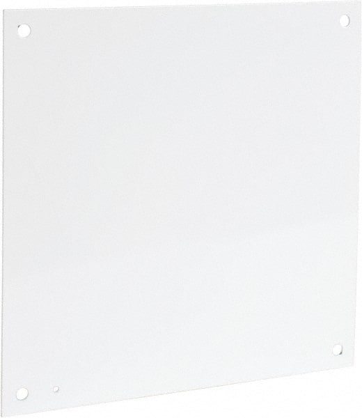 Cooper B-Line - 17" OAW x 17" OAH Powder Coat Finish Electrical Enclosure Nonperforated Panel - 20" x 20" Box, 12 Gauge Steel, Use with 20208RHC - Exact Tooling