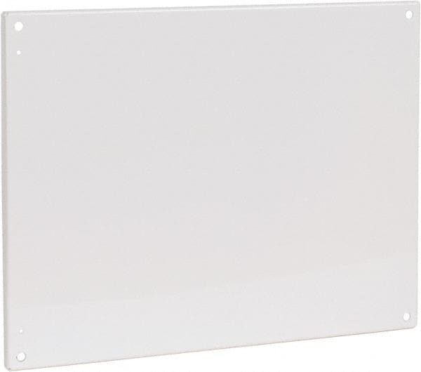 Cooper B-Line - 20-7/8" OAW x 26-7/8" OAH Powder Coat Finish Electrical Enclosure Flanged Panel - 30" x 24" Box, 12 Gauge Steel, Use with 30248RHC - Exact Tooling