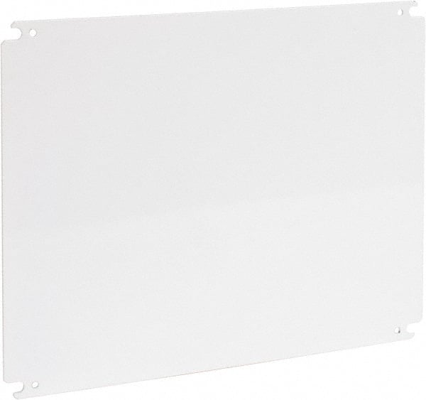 Cooper B-Line - 14" OAW x 18" OAH Powder Coat Finish Electrical Enclosure Nonperforated Panel - 20" x 16" Box, 12 Gauge Steel, Use with 162010-SD/16206-SD/16208-SD/201610-SD/201610-SDW/20166-FM/20166-SD/20166-SDW/20168-SD/20168-SDW - Exact Tooling