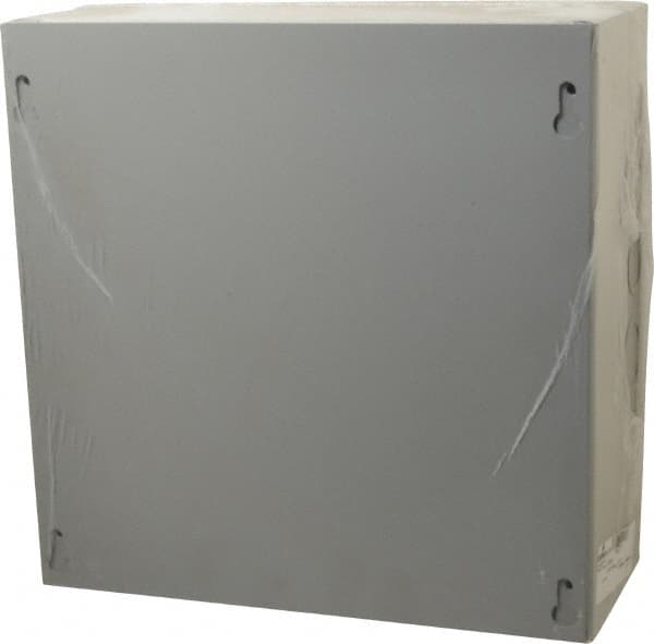 Cooper B-Line - Steel Junction Box Enclosure Screw Flat Cover - NEMA 1, 10" Wide x 10" High x 4" Deep - Exact Tooling