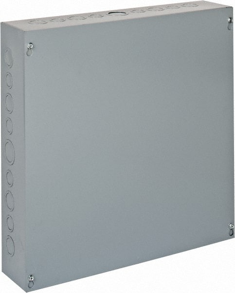 Cooper B-Line - Steel Junction Box Enclosure Screw Flat Cover - NEMA 1, 18" Wide x 18" High x 4" Deep - Exact Tooling