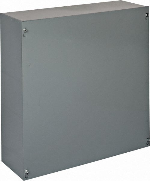 Cooper B-Line - Steel Junction Box Enclosure Screw Flat Cover - NEMA 1, 18" Wide x 18" High x 6" Deep - Exact Tooling