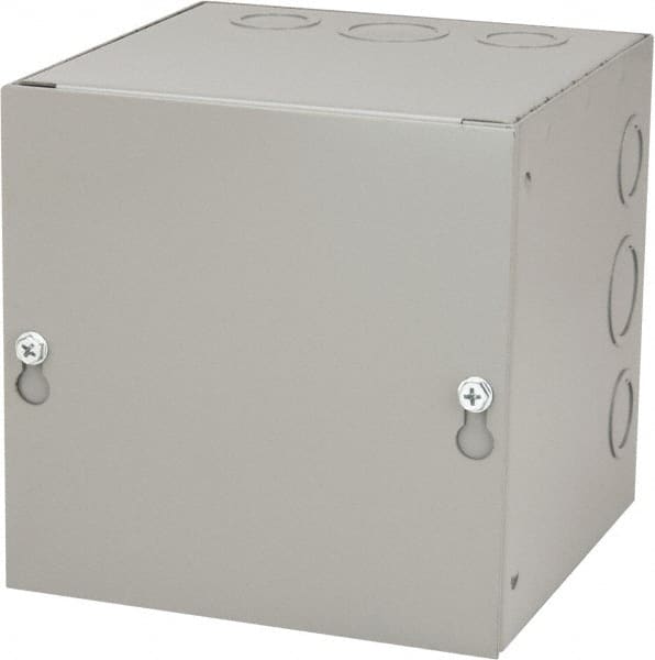 Cooper B-Line - Steel Junction Box Enclosure Screw Flat Cover - NEMA 1, 6" Wide x 6" High x 6" Deep - Exact Tooling
