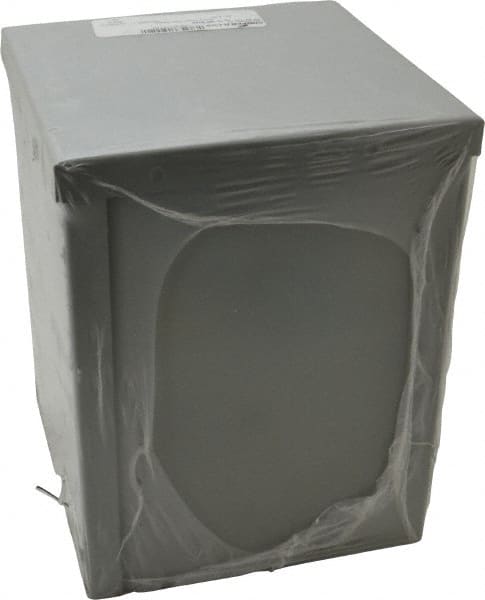 Cooper B-Line - Steel Junction Box Enclosure Screw Flat Cover - NEMA 3R, 6" Wide x 8" High x 6" Deep, Rainproof - Exact Tooling