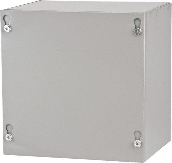 Cooper B-Line - Steel Junction Box Enclosure Screw Flat Cover - NEMA 1, 8" Wide x 8" High x 6" Deep - Exact Tooling