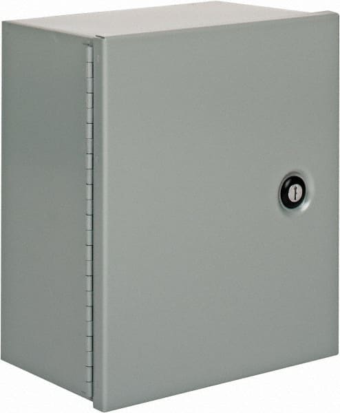Cooper B-Line - Steel Standard Enclosure Hinge Flat Cover - NEMA 1, 10" Wide x 12" High x 6" Deep - Exact Tooling