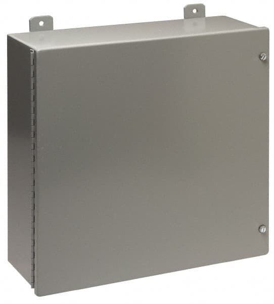 Cooper B-Line - Steel Standard Enclosure Hinge Flat Cover - NEMA 12, 13, 20" Wide x 20" High x 7" Deep, Dirt-tight & Dust-tight - Exact Tooling