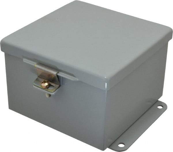 Cooper B-Line - Steel Standard Enclosure Hinge Flat Cover - NEMA 12, 13, 6" Wide x 6" High x 4" Deep, Dirt-tight & Dust-tight - Exact Tooling