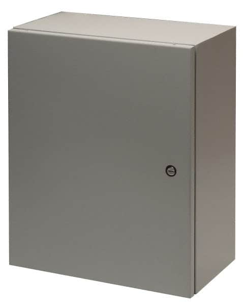 Cooper B-Line - Steel Standard Enclosure Hinge Flat Cover - NEMA 4, 12, 12" Wide x 16" High x 6" Deep, Dirt-tight, Dust-tight, Rainproof & Watertight - Exact Tooling