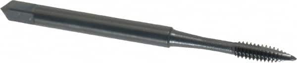 OSG - #4-40 UNC, 2 Flute, Oxide Finish, High Speed Steel Spiral Point Tap - Plug Chamfer, Right Hand Thread, 1-7/8" OAL, 9/16" Thread Length, 0.141" Shank Diam, Series 105 - Exact Tooling