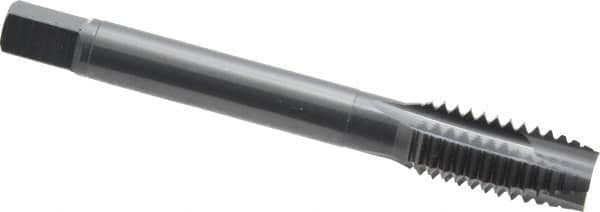 OSG - 7/16-14 UNC, 3 Flute, Oxide Finish, Vanadium High Speed Steel Spiral Point Tap - Plug Chamfer, Right Hand Thread, 3-5/32" OAL, 1-7/16" Thread Length, 0.323" Shank Diam, Series 300 - Exact Tooling