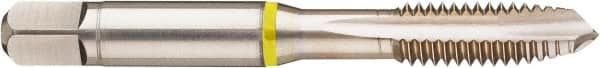Guhring - M4x0.70 Metric Coarse, 3 Flute, Bright Finish, Cobalt Spiral Point Tap - Plug Chamfer, Right Hand Thread, 2-1/8" OAL, 0.472" Thread Length, 0.168" Shank Diam, 6H Class of Fit, Series 3900 - Exact Tooling