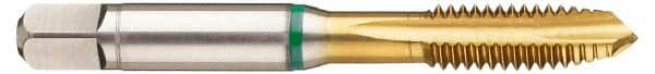 Guhring - M20x2.50 Metric Coarse, 4 Flute, TiN Finish, Cobalt Spiral Point Tap - Plug Chamfer, Right Hand Thread, 4-15/32" OAL, 2" Thread Length, 0.652" Shank Diam, 6H Class of Fit, Series 3915 - Exact Tooling