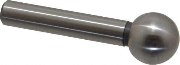 Gibraltar - 1/2" Ball Diam, 1/4" Shank Diam, Steel Inspection Tooling Ball - Press-Fit Shank, 1-1/2" Ball Center to Shank Bottom - Exact Tooling