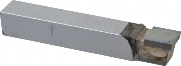 Accupro - 3/8 x 3/8" Shank, Square Nose Single Point Tool Bit - C-6, Grade Micrograin - Exact Tooling