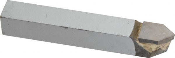 Accupro - 3/8 x 3/8" Shank, Pointed Nose Single Point Tool Bit - D-6, Grade Micrograin - Exact Tooling