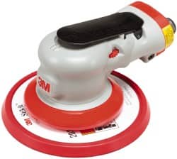 3M - 12,000 OPM, 17 CFM Air Consumption, 90 psi Air Pressure, Palm Air Orbital Sander - Round Pad, - Exact Tooling