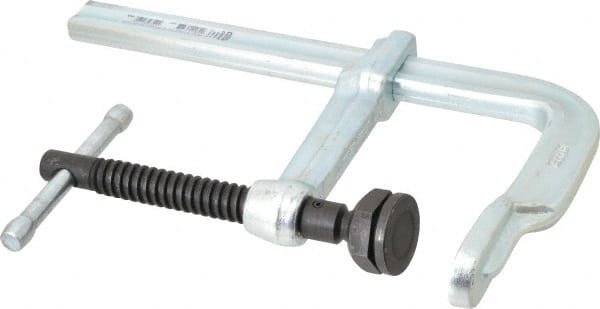 Bessey - 4-3/4" Deep Throat, 7-1/2" Max Capacity, Standard Sliding Arm Clamp - 2,660 Lb Clamping Pressure, 0.775" Spindle Diam - Exact Tooling
