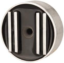 Mag-Mate - 1" Long x 2-1/2" Diam x 1" High, 1 Mounting Hole, 4 Poles, Cylindrical Neodymium Rare Earth Holding Magnet - 40 Lb Average & 90 Lb Max Pull Force, 1/4 Mounting Hole, Through Hole Style, 200°F Max Operating Temp - Exact Tooling