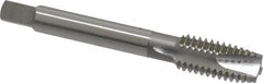 OSG - 7/16-14 UNC, 3 Flute, Bright Finish, High Speed Steel Spiral Point Tap - Plug Chamfer, Right Hand Thread, 3-5/32" OAL, 1-7/16" Thread Length, 0.323" Shank Diam, Series 105 - Exact Tooling